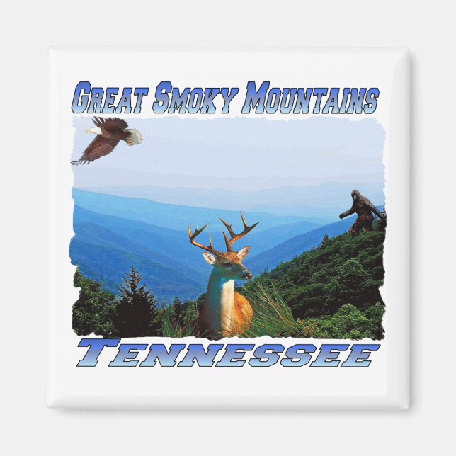 Imán GreatSmokeyMountainsImán o montaña Tennessee (Frente)