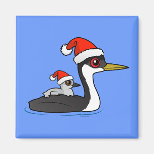 Imán Grebe Occidental Birdorable Santa