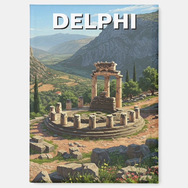Imán Grecia Delphi Travel (Anverso)