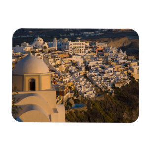 Imán Grecia e isla griega de Santorini pueblo de