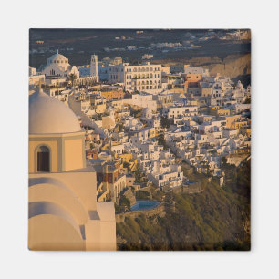 Imán Grecia e isla griega de Santorini pueblo de