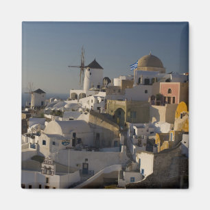 Imán Grecia e isla griega de Santorini pueblo de Oia