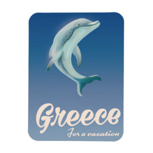 Imán Grecia para unas vacaciones Cartel de viaje de del