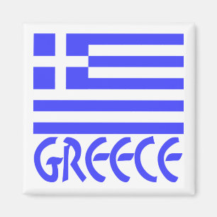 Imán Grecia y la bandera griega