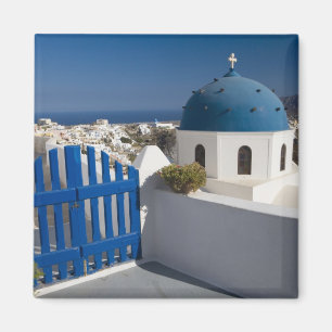 Imán Grecia y la isla griega de Santorini desde la