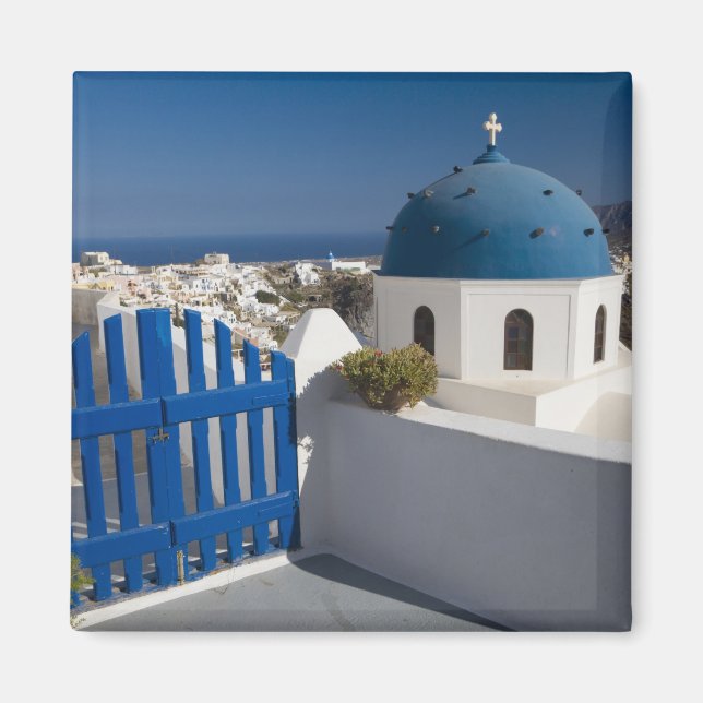 Imán Grecia y la isla griega de Santorini desde la (Frente)