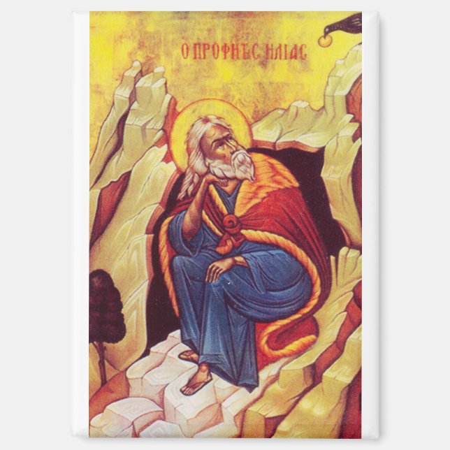 Imán Greek orthodox icon of Prophet Elijah (Anverso)