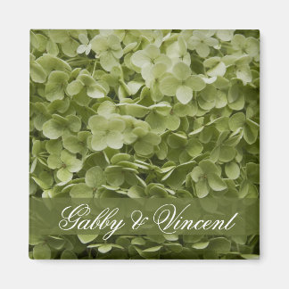 Imán Green Annabelle Hydrangea Boda Floral