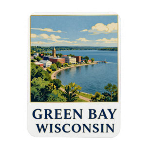 Imán Green Bay Wisconsin Río Fox