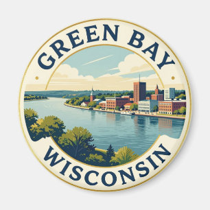 Imán Green Bay Wisconsin Viajes Frente al Mar