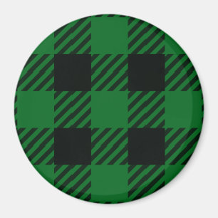 Imán Green Buffalo Plaid
