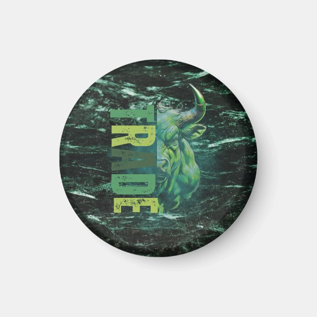 Imán Green bull | Trade Design | Marble (Frente)