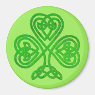 Imán Green Celtic Clover Irish Magnet