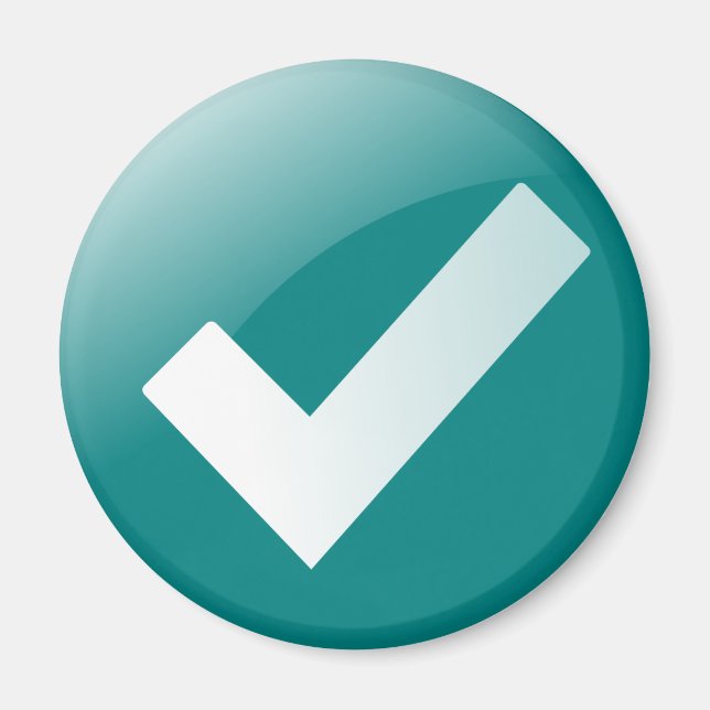 Imán Green Check Mark Write Symbol (Frente)