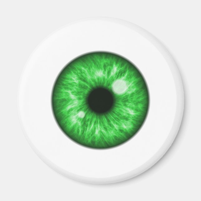 Imán Green Eye Ball Funny (Frente)