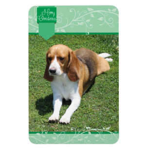 Imán Green FlouriTab Merry Christmas Magnet