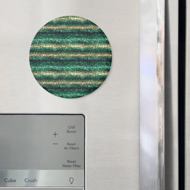 Imán Green Gold Glitzy St. Patrick's Day Glitter (In situ (nevera))