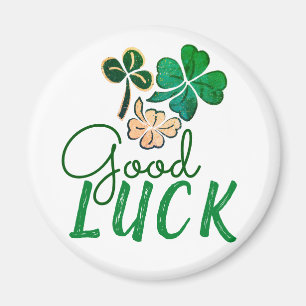 Imán Green Good Lucky Four Leaf Clover Shamrock