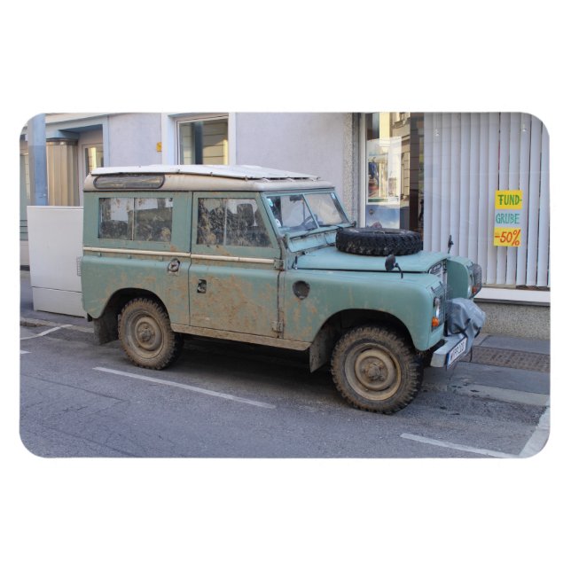 Imán Green Land Rover (Horizontal)