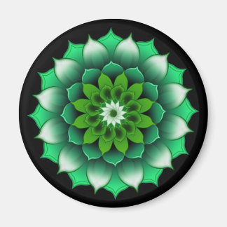 Imán Green Leaves Mandala Magnet