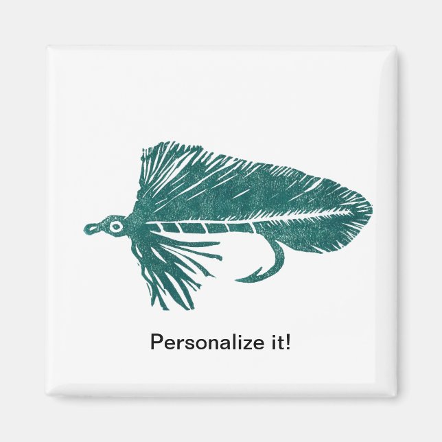 Imán Green Matuka streamer, fly fish, fly tying art (Frente)