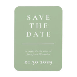 Imán Green Modern Save the Date Magnet
