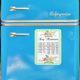 Imán Green Primavera Gingham Dry Measures Flent Magnet