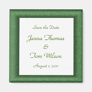 Imán Green Save the Date Magnet