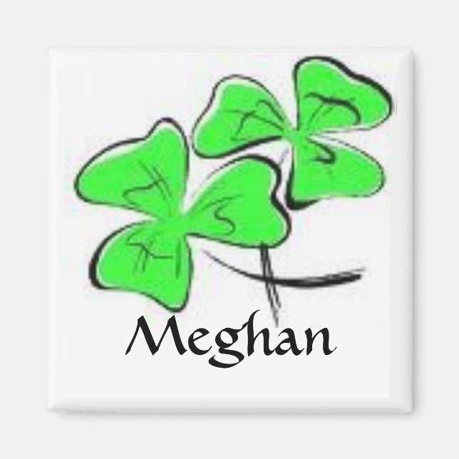Imán Green Shamrock Magnet personalizado (Frente)