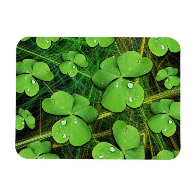 Imán Green Shamrock St Patrick's Day Flexi Magnet (Horizontal)