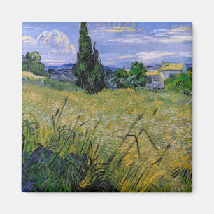 Imán Green Wheat Field with Cypress by Vincent van Gogh