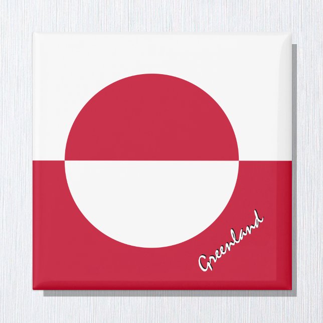 Imán Greenland Magnet, Patriotic, Greenland Flag (Greenland Magnet / Greenland Flag)