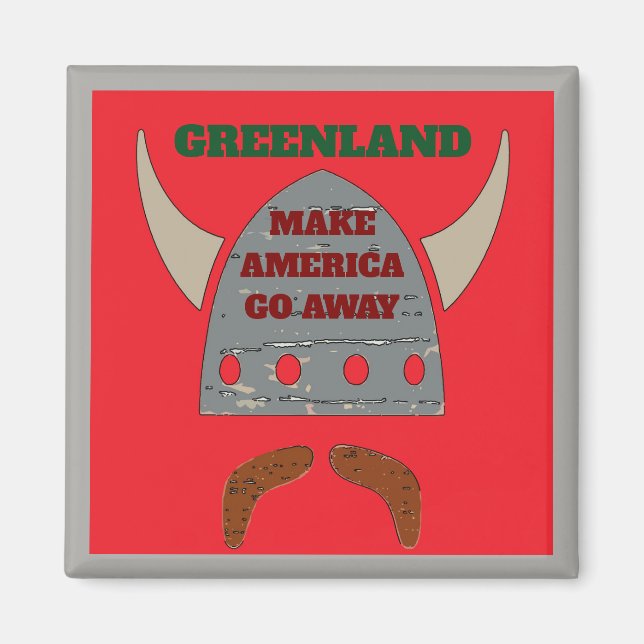 Imán GREENLAND, Viking Head Magnet (Frente)
