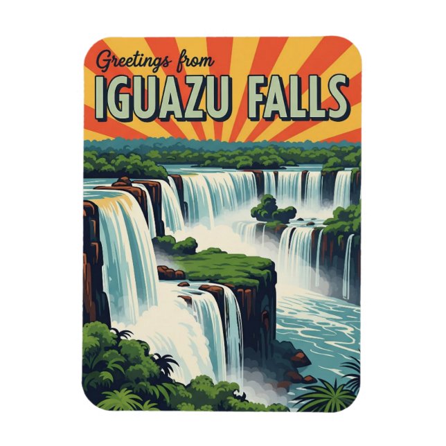 Imán Greetings from Iguazu Falls (Vertical)