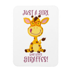 Imán Gregor Giraffe - ¡Un Chica Que Ama Las jirafas!