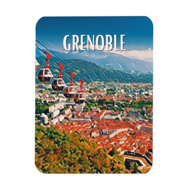 Imán Grenoble Photo Vintage (Vertical)