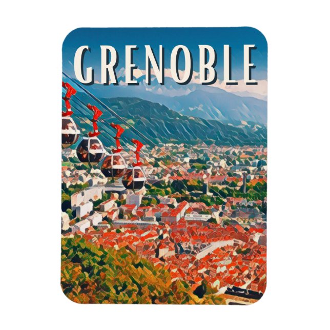 Imán Grenoble Photo Vintage (Vertical)