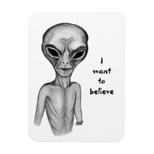 Imán Grey Alien , quiero creer