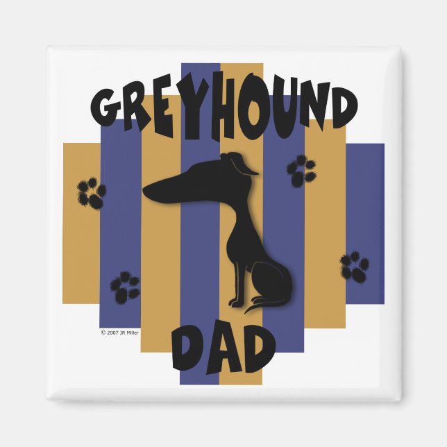 Imán Greyhound Dad Magnet (Frente)