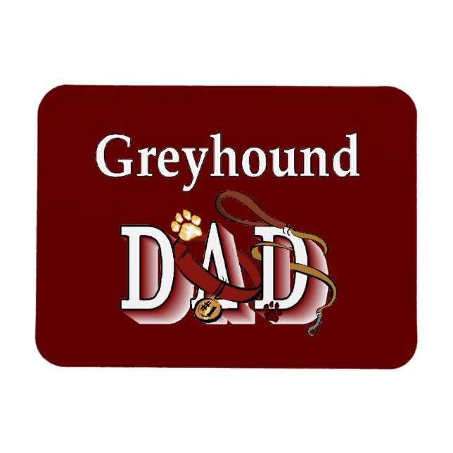 Imán Greyhound Dog Dad (Horizontal)