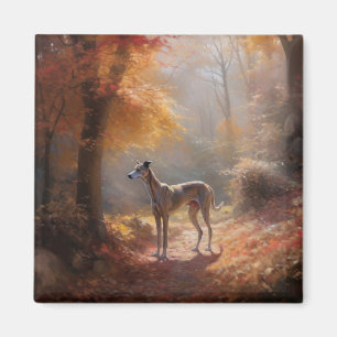 Imán Greyhound en otoño se inspira en las hojas de otoñ