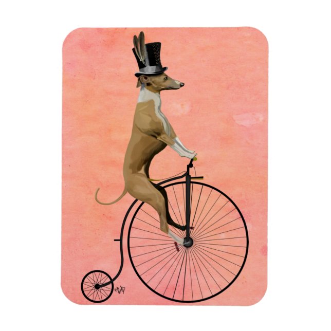 Imán Greyhound sobre Black Penny Farthing (Vertical)