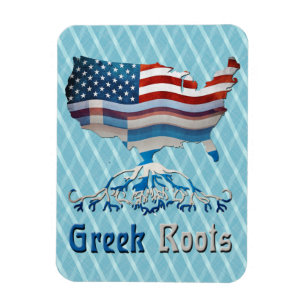 Imán Griegos Roots American Map Flexi Magnet