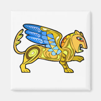 Imán Griffin de león alado medieval