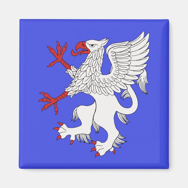 Imán Griffin Rampant Argent (Frente)