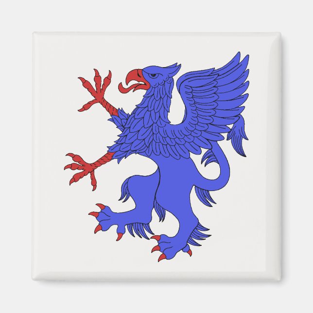 Imán Griffin Rampant Azure (Frente)