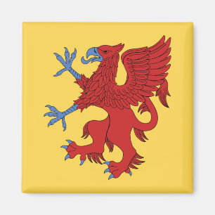 Imán Griffin Rampant Gules