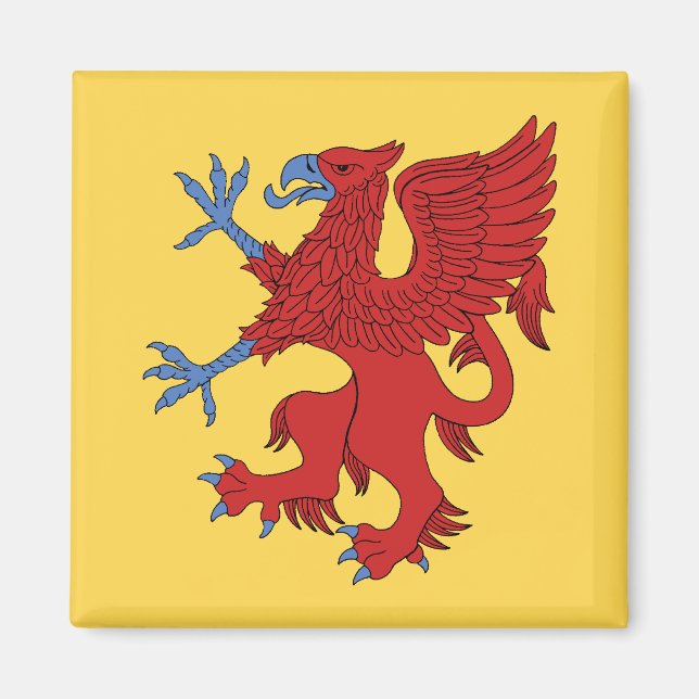 Imán Griffin Rampant Gules (Frente)