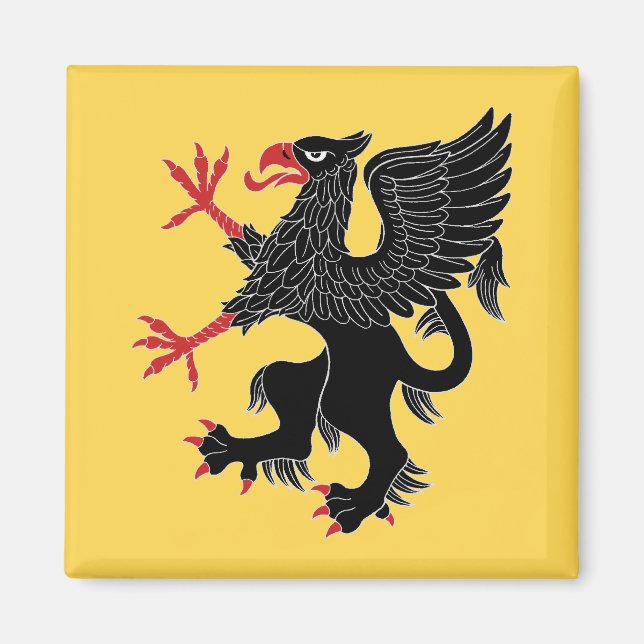 Imán Griffin Rampant Sable (Frente)