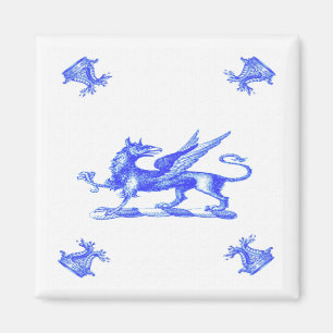 Imán Griffon holandés azul antiguo